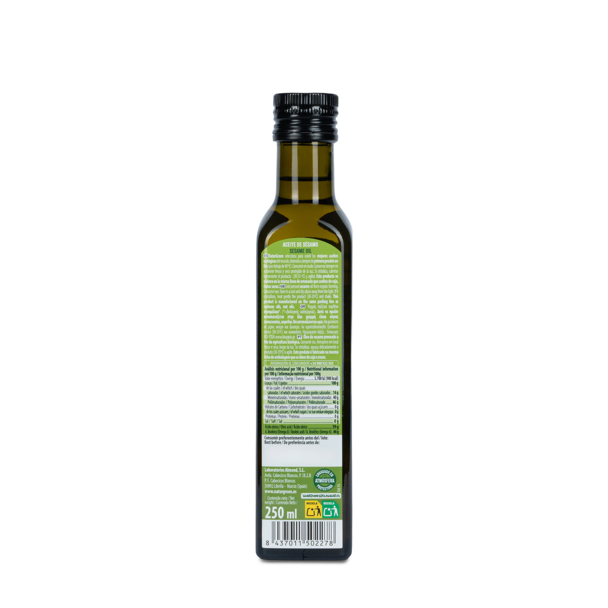 Olio di sesamo BIO  NaturGreen. 250 ml