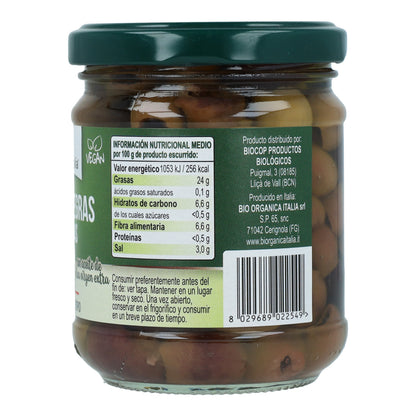 Aceitunas Negra Deshuesada Bio Organica Italia 190 gr