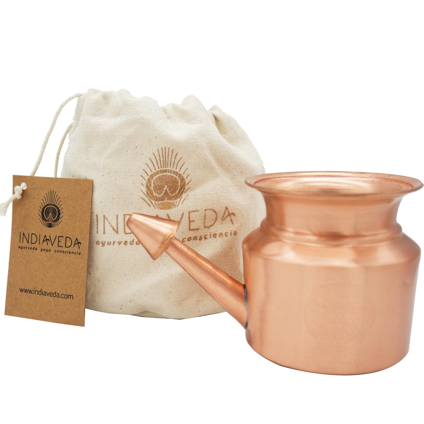 Lota nasal cobre Indiaveda 350 ml