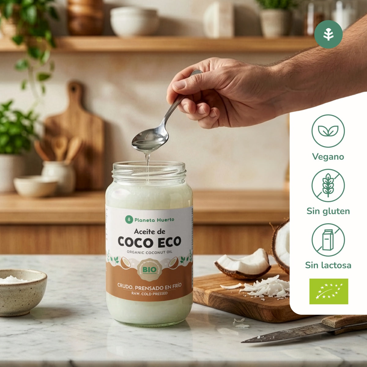 Pack 2x Aceite de coco Planeta Huerto 430 ml