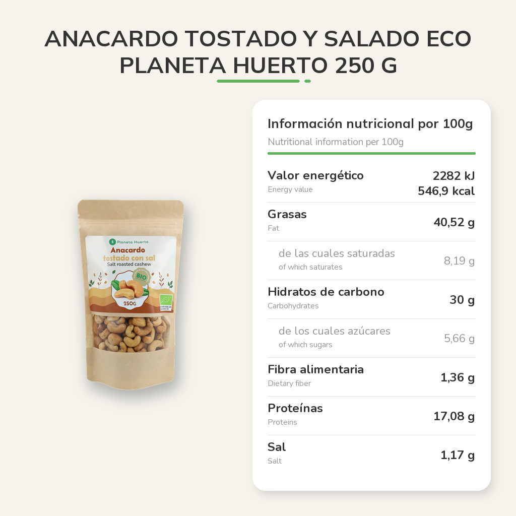 Información nutricional