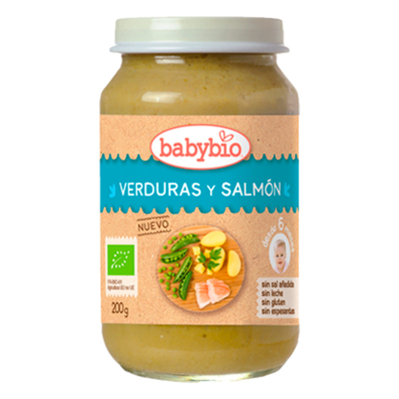 Pack 3 uds Tarrito Verduras y Salmón (a partir de 6 meses) babybio 200g