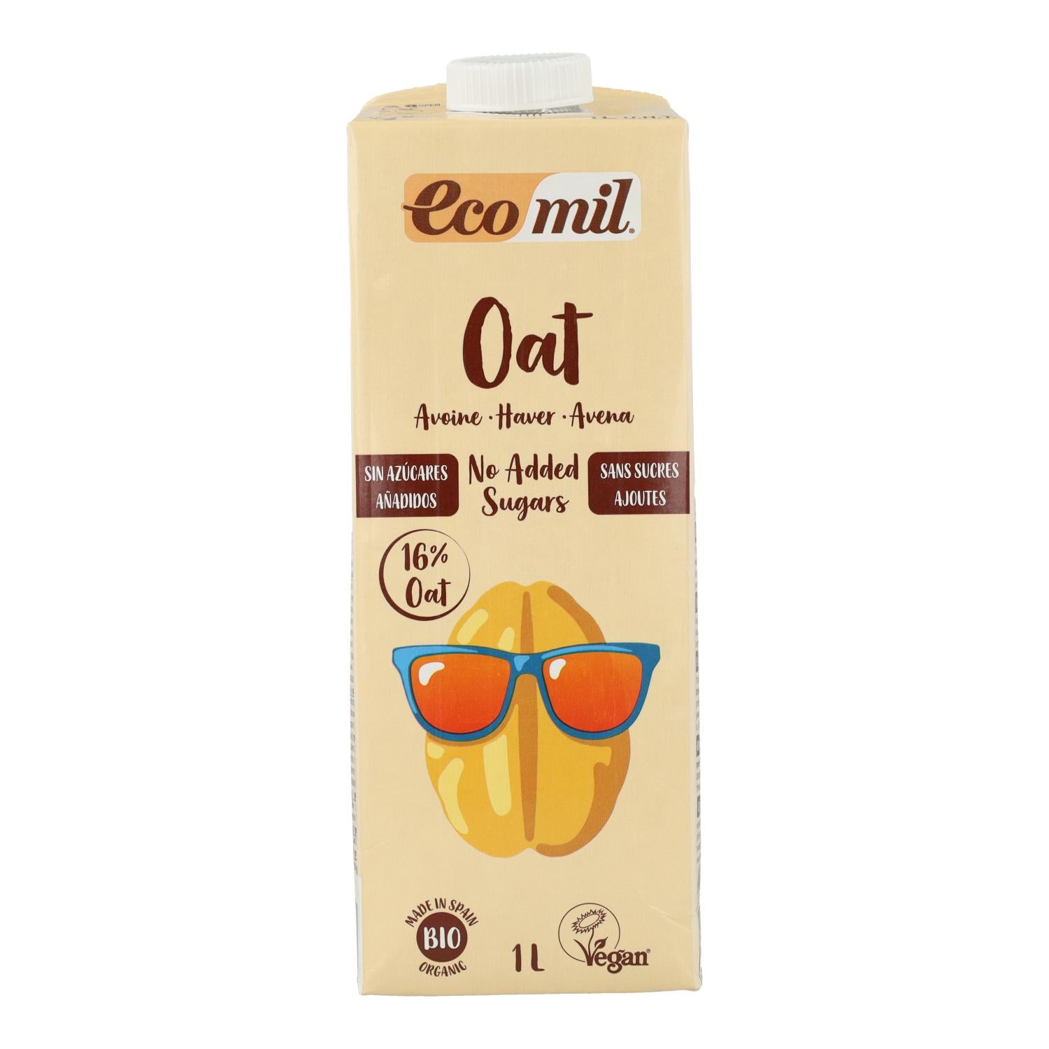 Bebida Vegetal de Avena Bio Sin azúcares añadidos Ecomil 1 L