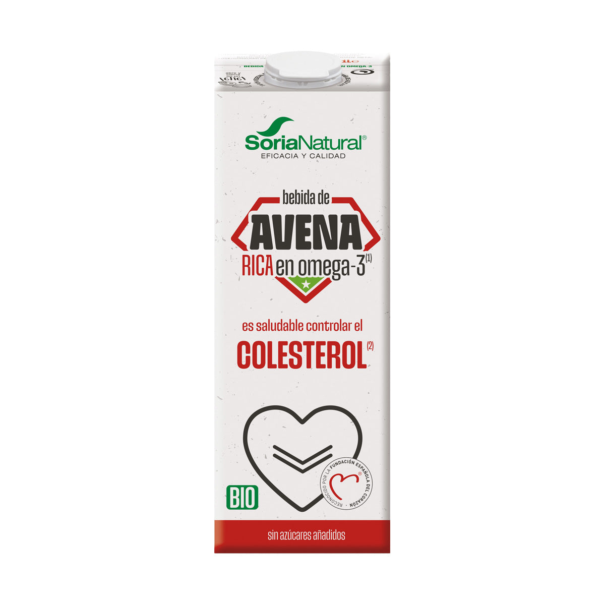 Bebida Ecológica de Avena rica en Omega 3, Soria Natural, 1L
