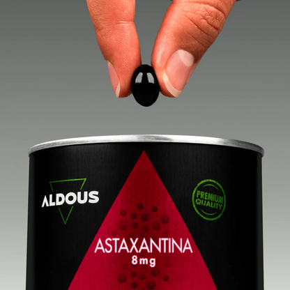 Astaxantina Natural Pura 8 mg, 160 mg Aceite Rico en Astaxantina Aldous Bio 120 Perlas