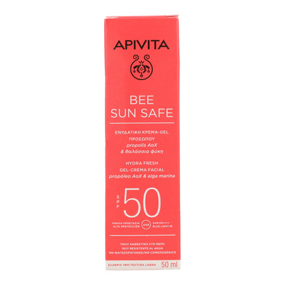 Gel crema solare Hydra Fresh SPF50 Apivita 50 ml
