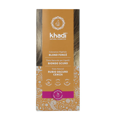 Tinte natural rubio oscuro ceniza Khadi 100 g