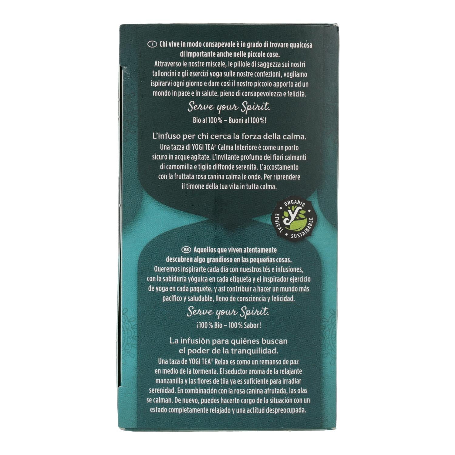 Yogi Tea BIO Relax, 17 bolsitas