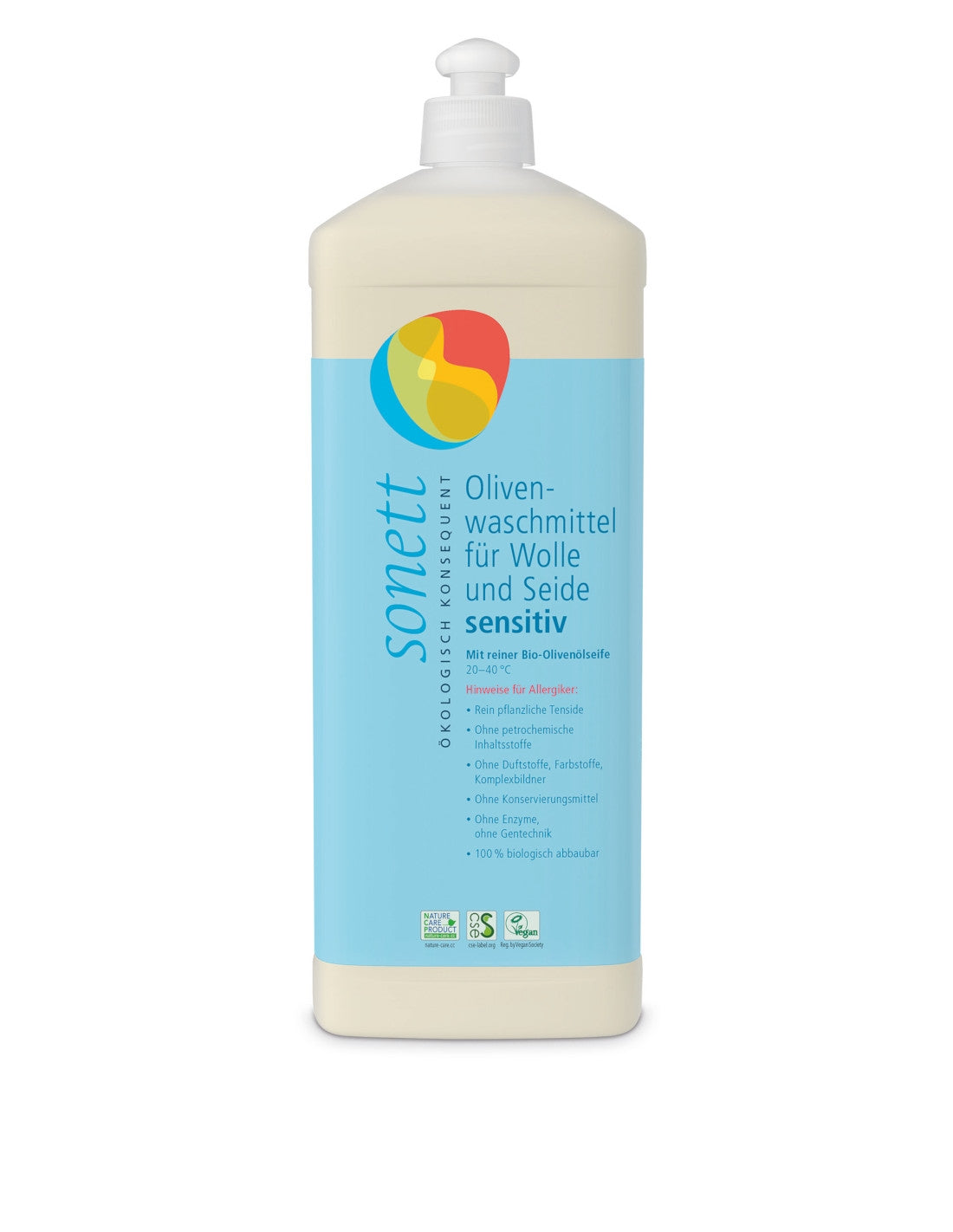 Detergente delicato all'olio d'oliva per lana e seta Sonett 1 litro