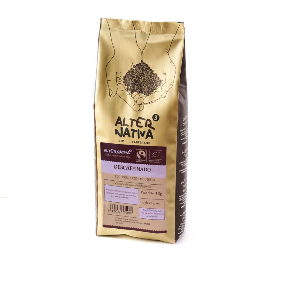 Café Descafeinado en Grano BIO Alternativa3 1 kg