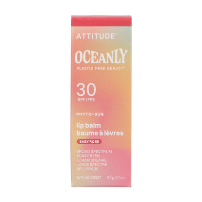 Oceanly - PHYTO-SUN Balsamo labbra colorato SPF 30 - Baby Rose, Attitude, 8,5 g