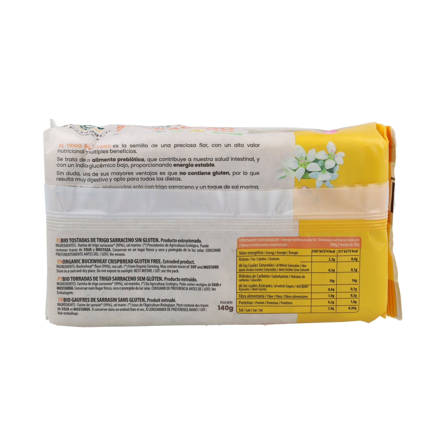 Fette biscottate di grano saraceno senza glutine Sol Natural 140 g BIO