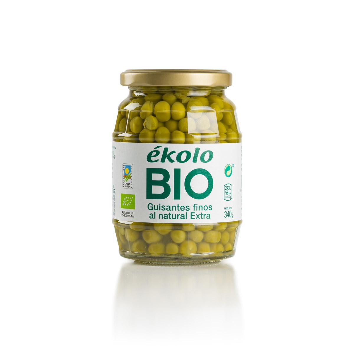 Guisantes Ecológicos en conserva al Natural ékolo 345 g