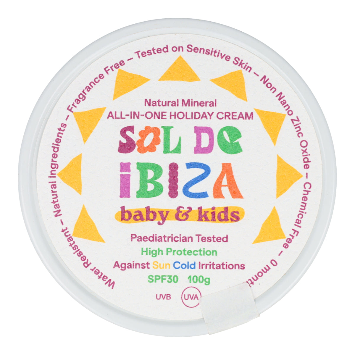 Crema solare All in one - Neonati 0 mesi SPF30 Sol de Ibiza BIO 100 g
