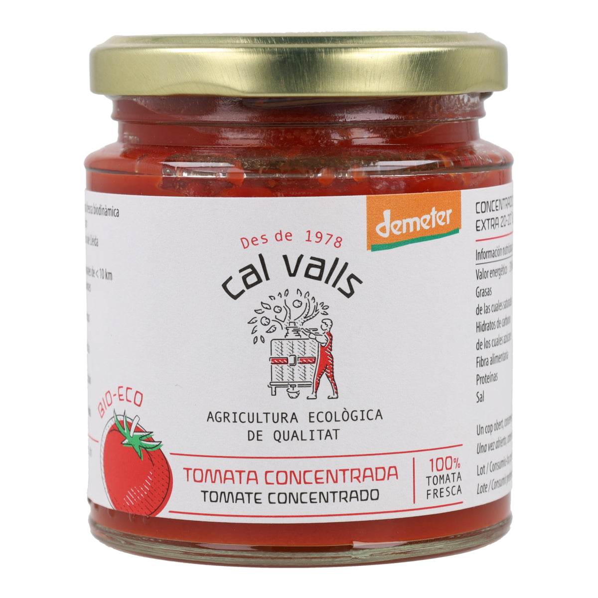 Concentrato di pomodoro ECO Cal Valls, 250 g