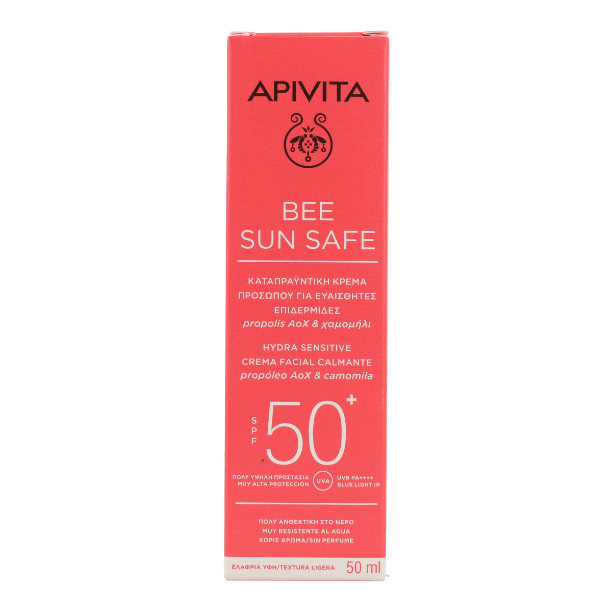 Crema solare lenitiva Hydra Sensitive SPF50 Apivita 50 ml