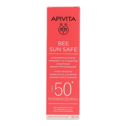 Crema solare lenitiva Hydra Sensitive SPF50 Apivita 50 ml