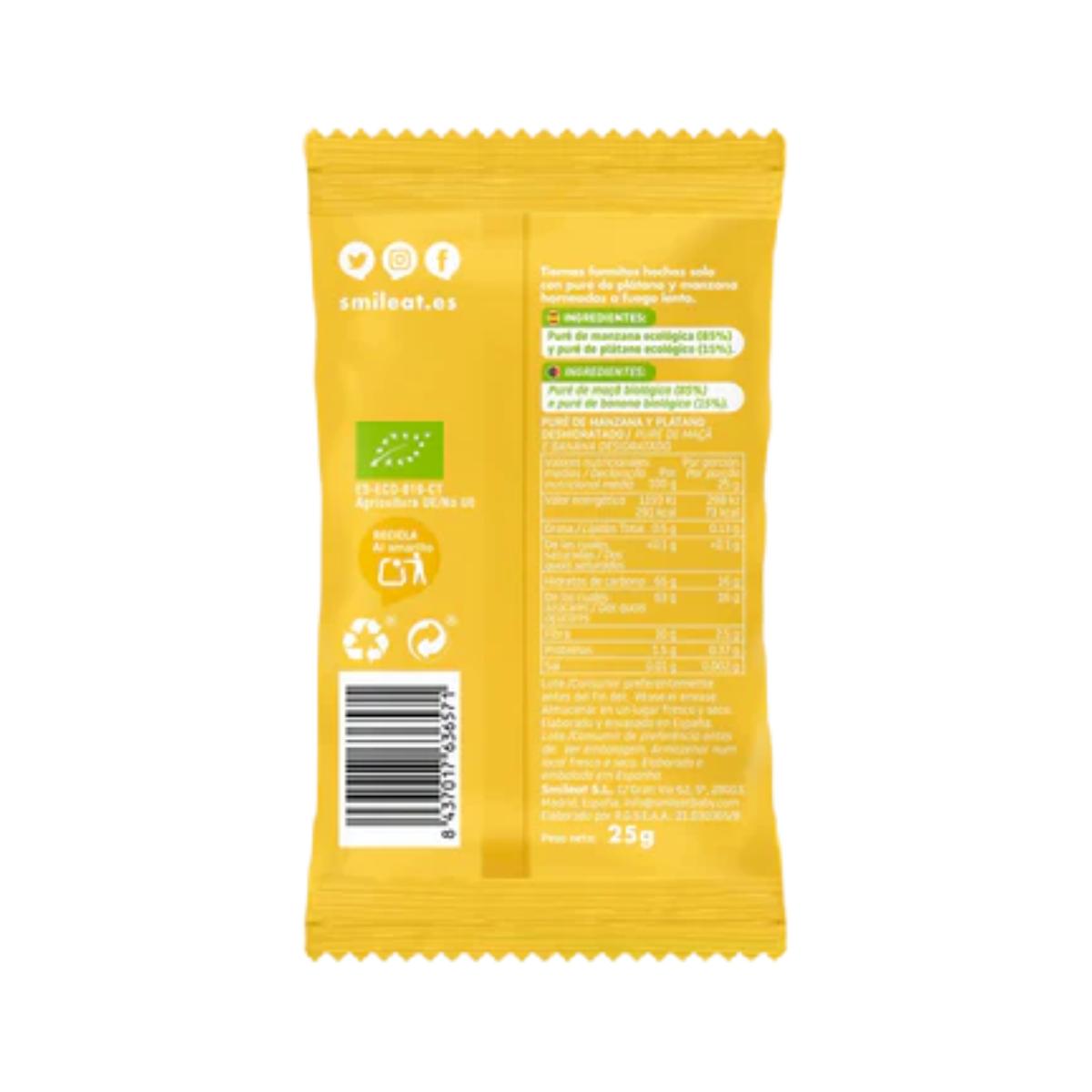 PACK 3X Snack de manzana y plátano ECO 25 g Triboo