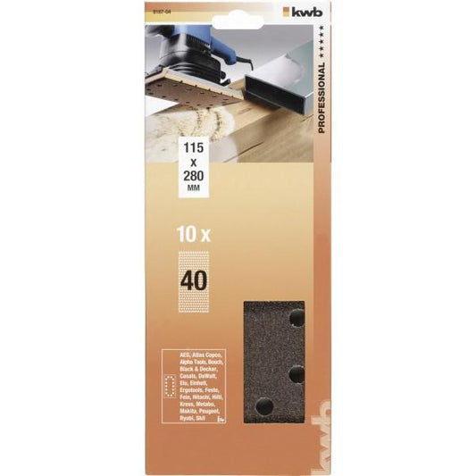 10 lijas para Lijadora Orbital 115x280 mm GR 240