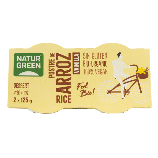 Dessert di riso alla vaniglia NaturGreen, 2 x 125 g