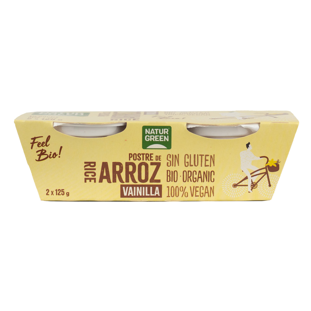 Dessert di riso alla vaniglia NaturGreen, 2 x 125 g