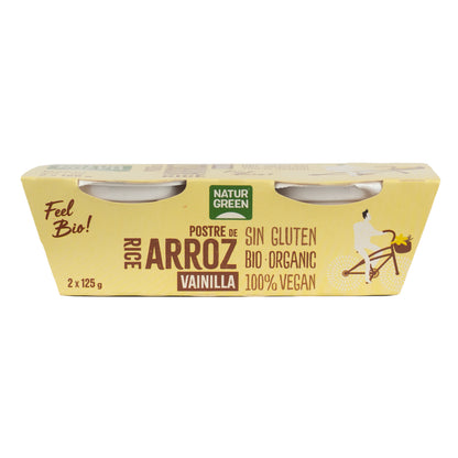 Dessert di riso alla vaniglia NaturGreen, 2 x 125 g
