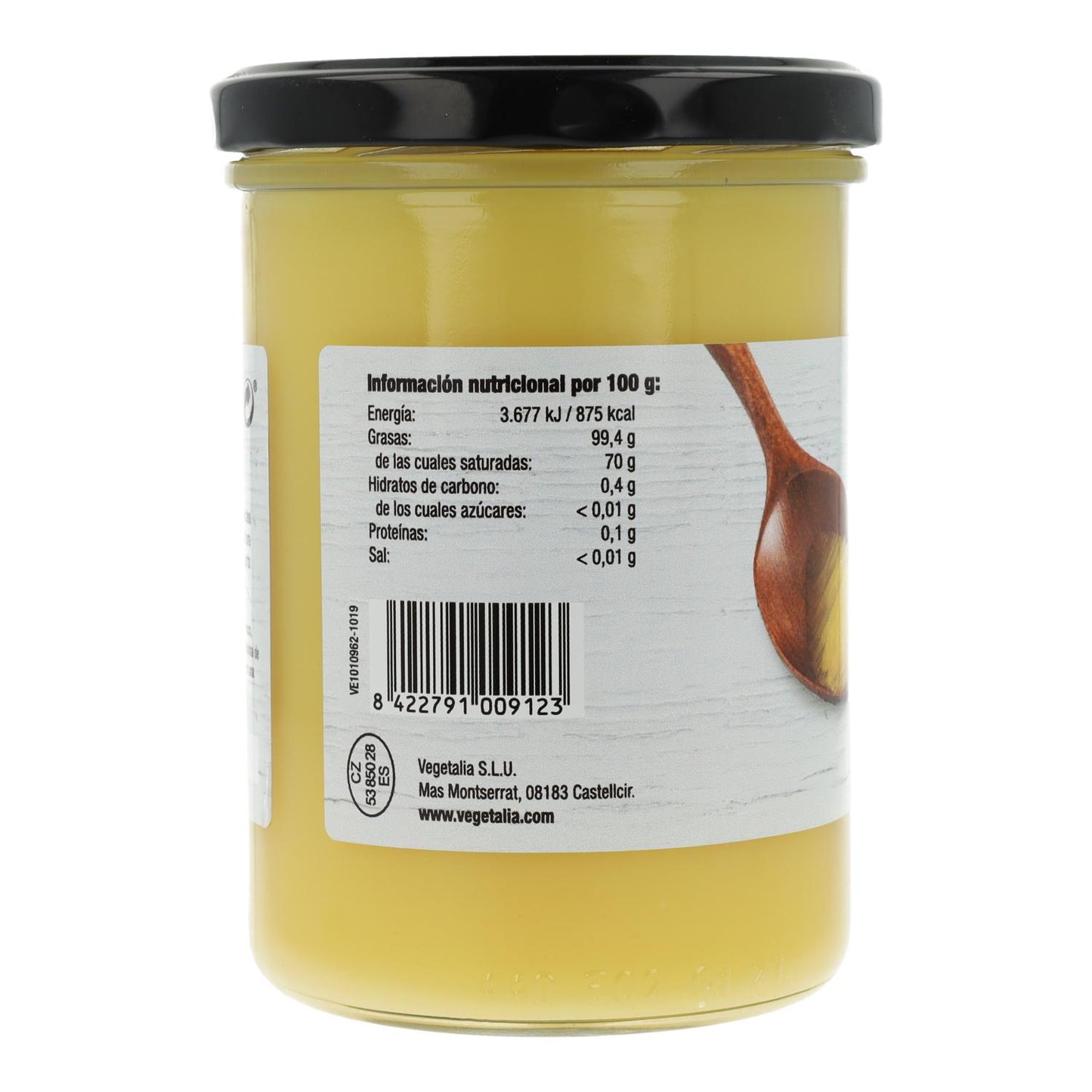 Ghee Mantequilla Clarificada 100% natural Vegetalia 450 ml