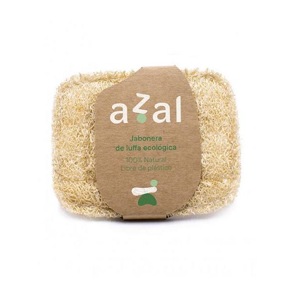 Jabonera de luffa para jabones sólidos Azal 8 x 10 cm