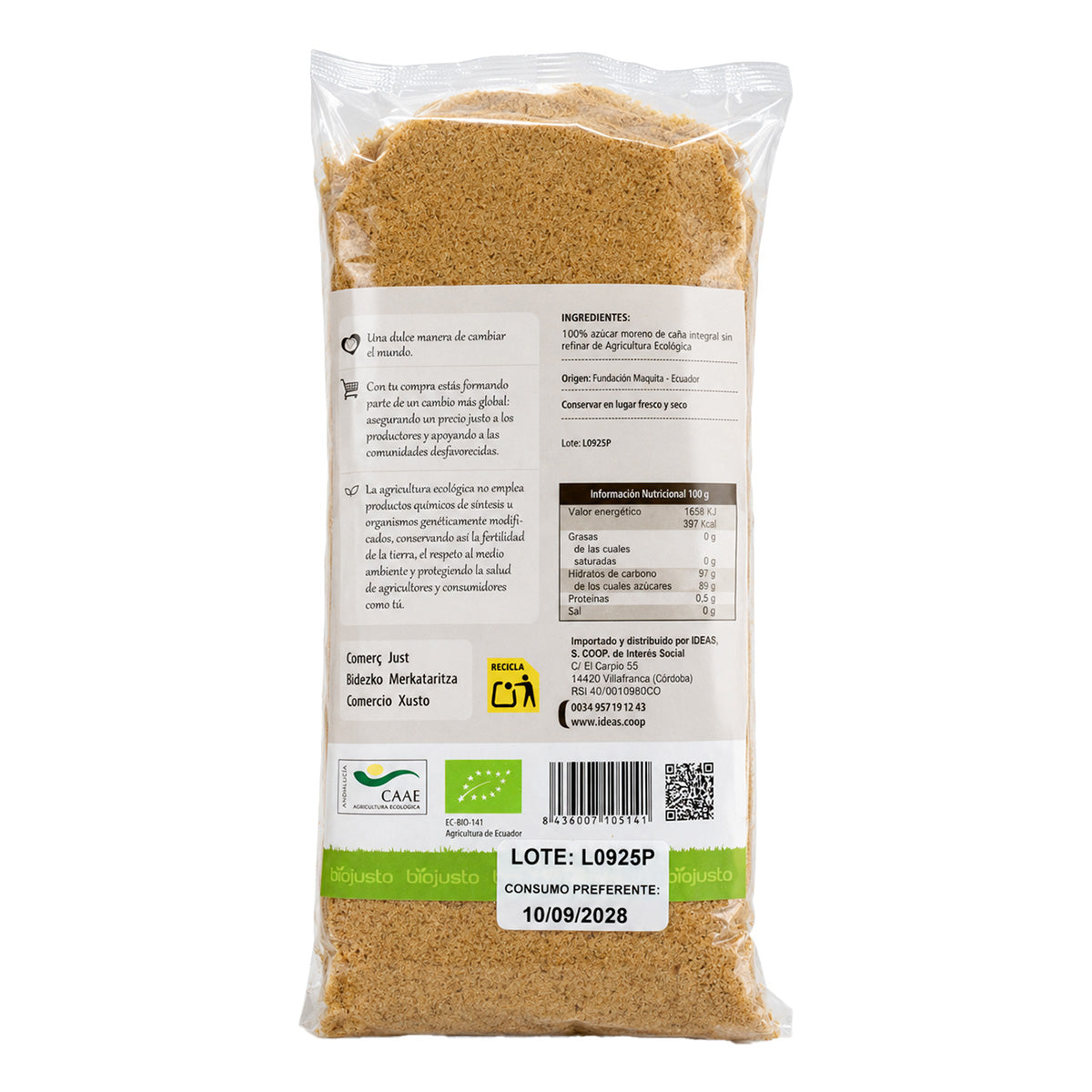 Panela BIO zucchero di canna integrale Ideas 1 kg