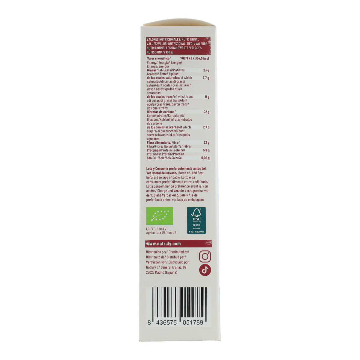 Biscotti biologici al gusto di cannella Natruly 125 g