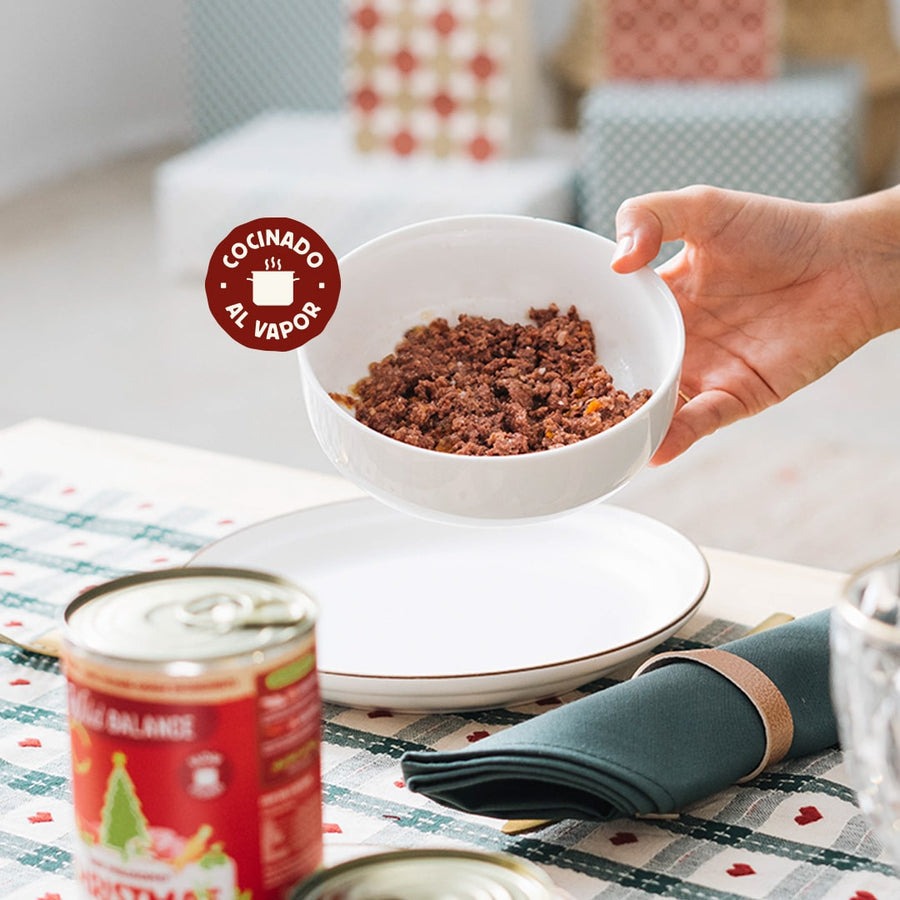 Lata Receta de Navidad BARF ciervo y conejo para perros Wild Balance 400 g