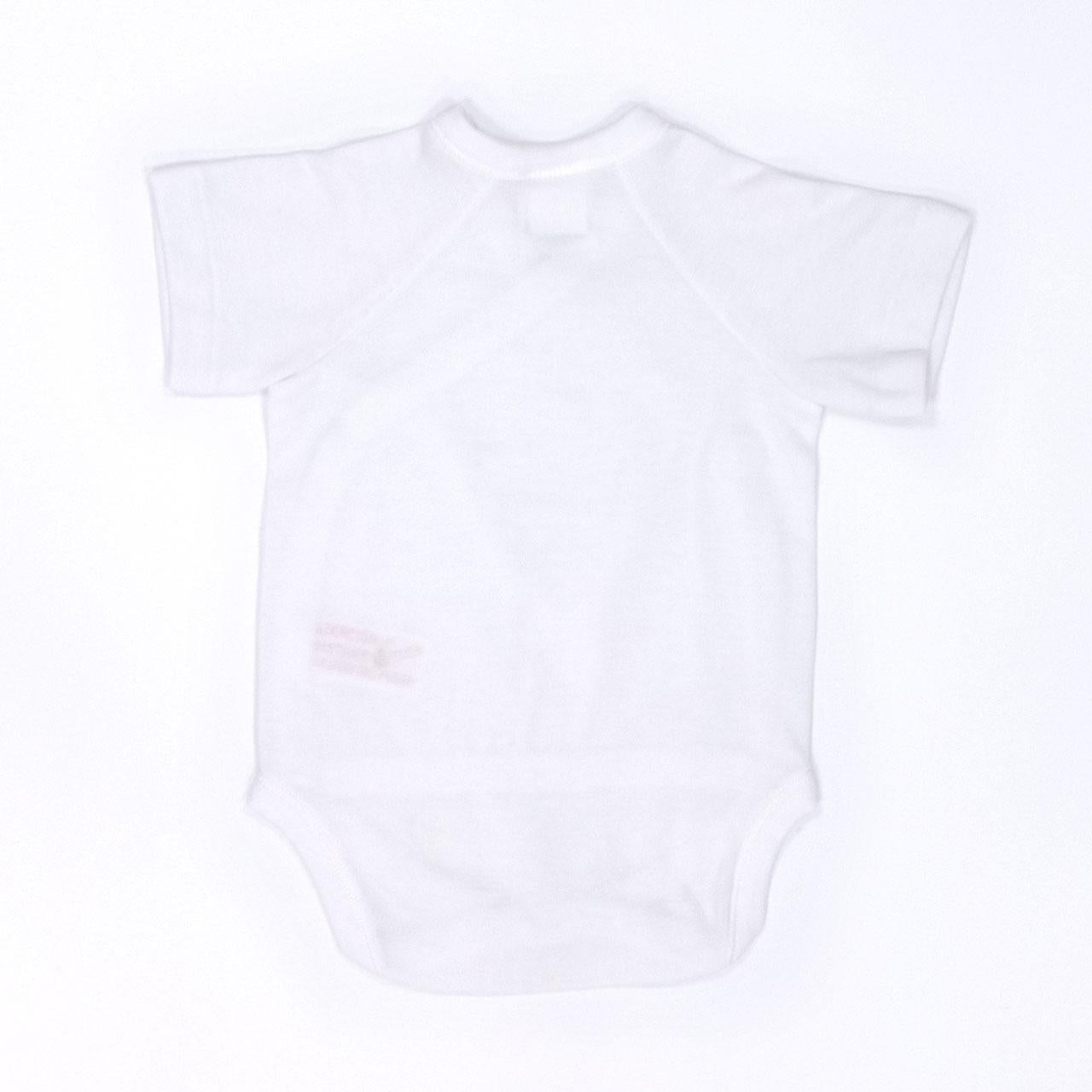 Body de manga corta para recién nacidos en tencel blanco