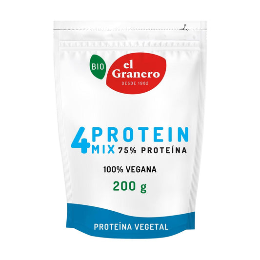 Mix Proteínas (Guisante, Arroz, Calabaza Tostada y Cáñamo) Bio, 200 g El Granero