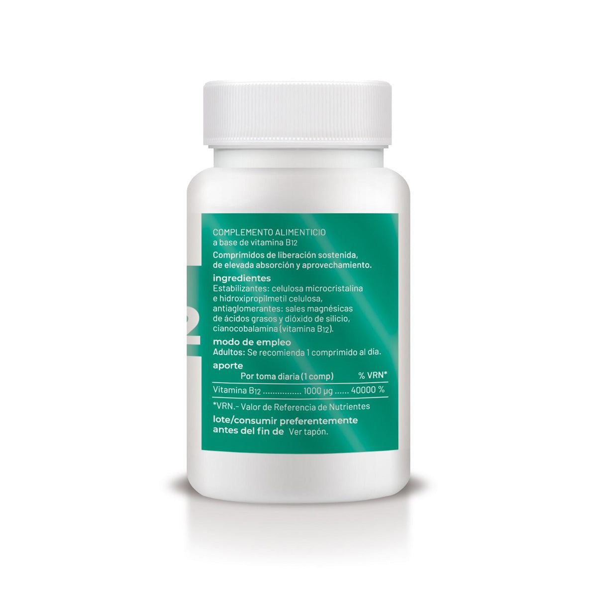 Vitamina B12 liberación sostenida, Soria Natural, 60 comprimidos