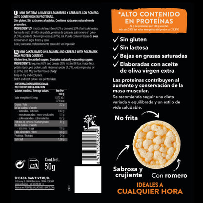 Mini tortine proteiche al rosmarino SANTIVERI 50 g