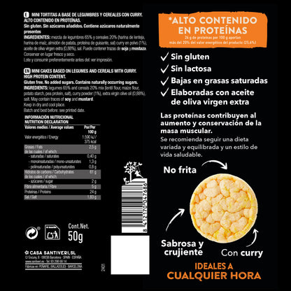 Mini tortini proteici al curry SANTIVERI 50 g