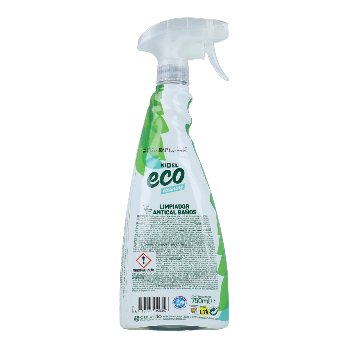 Spray detergente anticalcare per bagni Kidel Mimidu ECO 750 ml