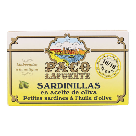 Sardine in olio d'oliva 16-18 pezzi lattina 85 g Paco Lafuente