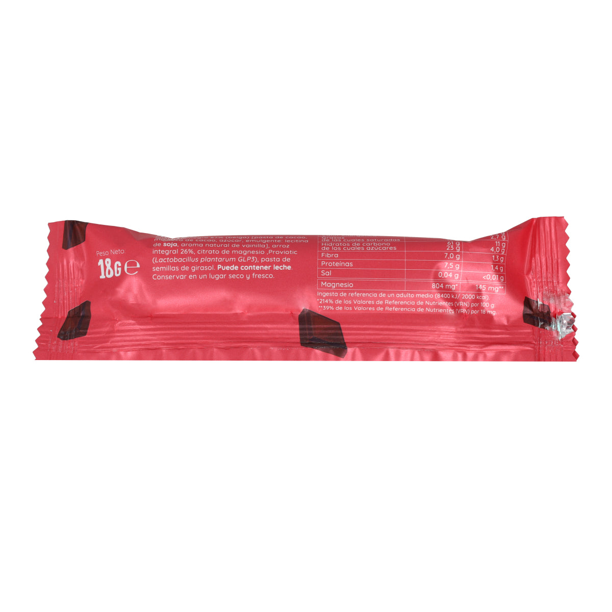 Barretta di riso e cioccolato fondente senza glutine 18 g