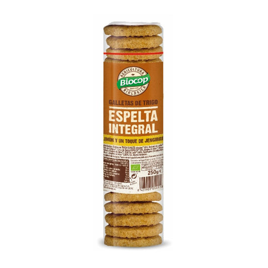 Galleta de Espelta Integral, Jengibre y Limón Biocop 250g