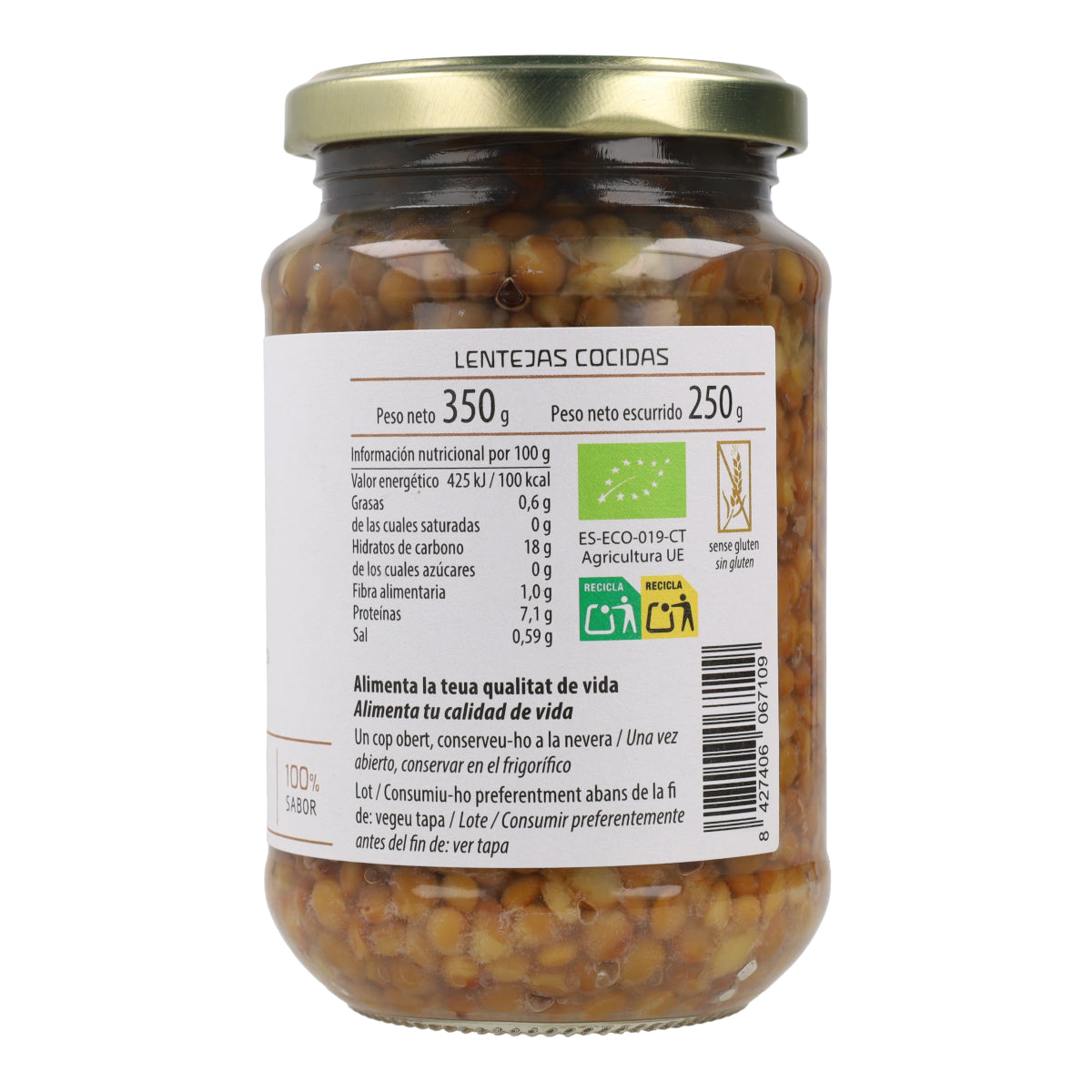Lenticchie cotte ECO Cal Valls 250 g