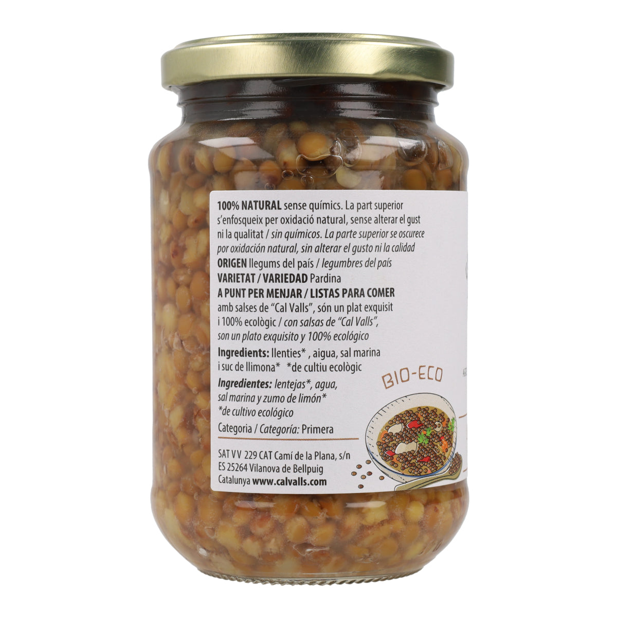 Lenticchie cotte ECO Cal Valls 250 g