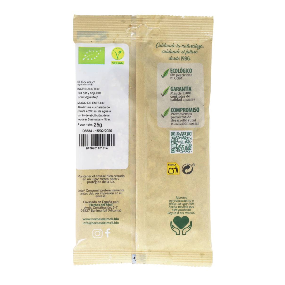 Foglie di tiglio Herbes del Molí, 25 g