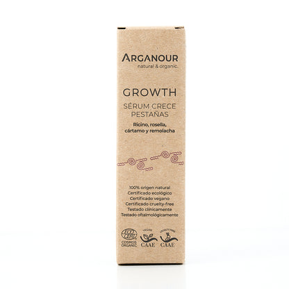 Siero Growth per la crescita delle ciglia, Arganour, 5 ml