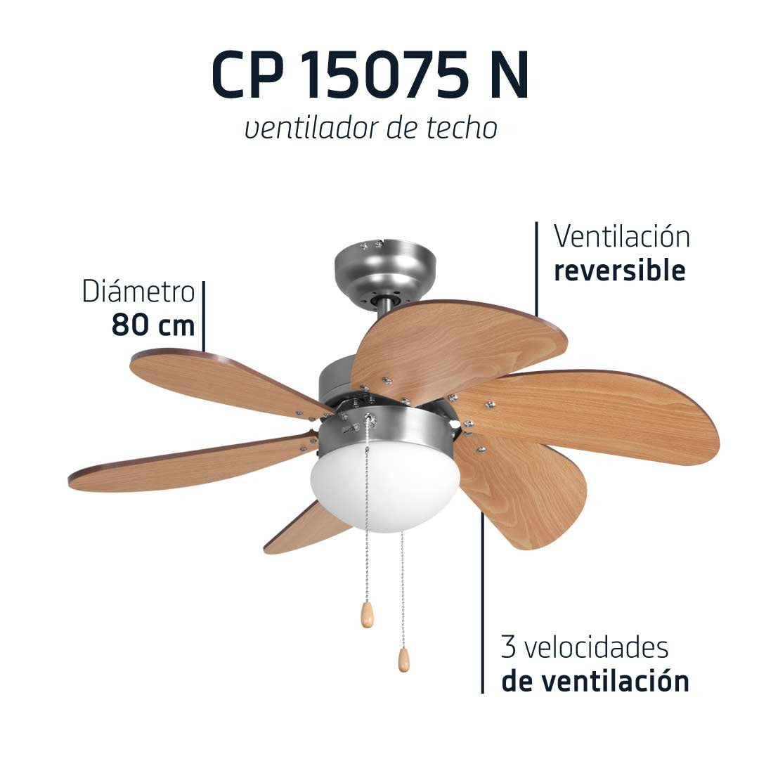 Ventilatore da soffitto Orbegozo CP 15075 N 75 cm