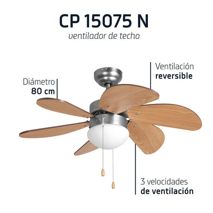 Ventilatore da soffitto Orbegozo CP 15075 N 75 cm