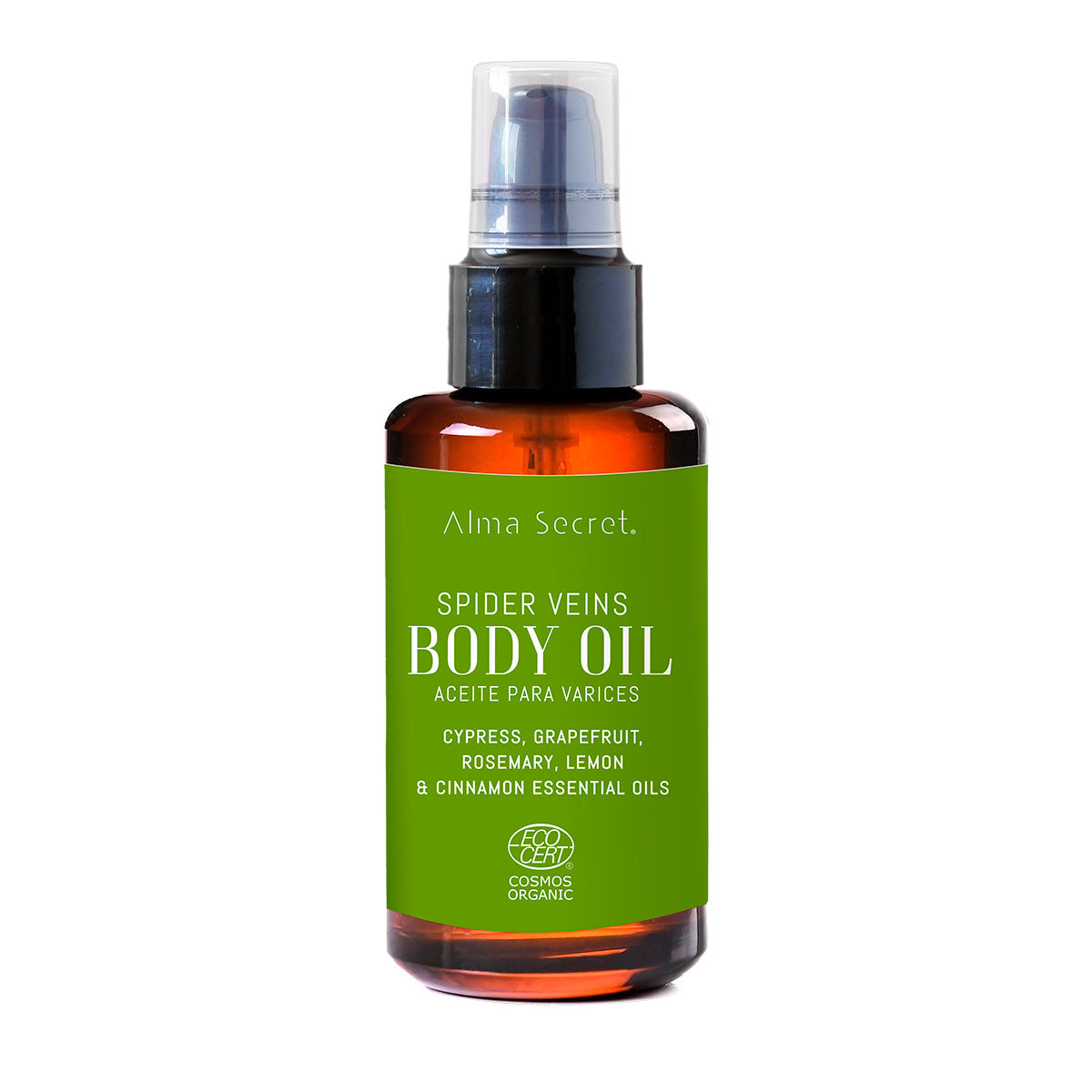 Olio per vene varicose e gambe stanche con cipresso, pompelmo e rosmarino Alma Secret 100 ml