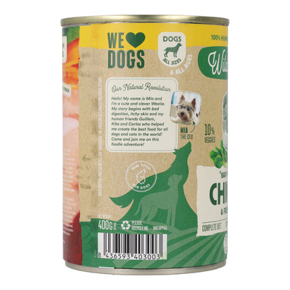 Lattina di pollo BARF per cani Wild Balance 400 g