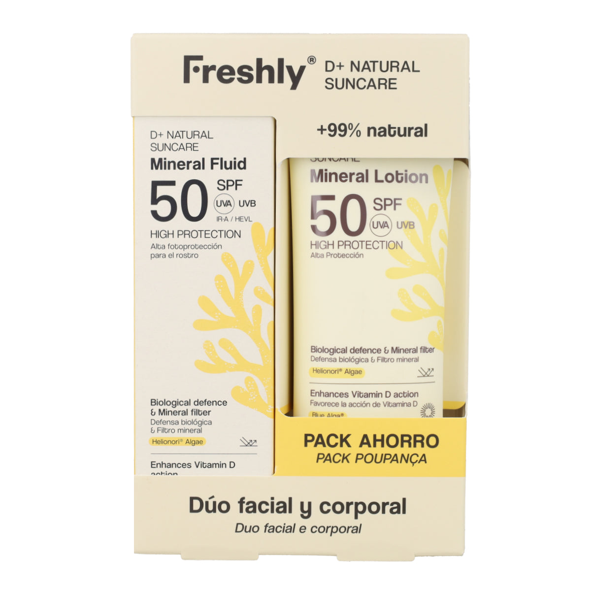 Pack Full Protection D+ Natural Suncare Freshly Cosmetics