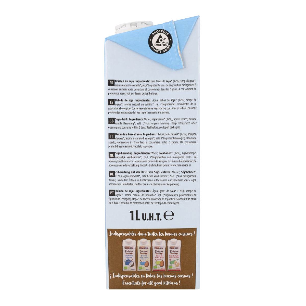 Bevanda di soia con sciroppo d'agave NaturGreen 1 L